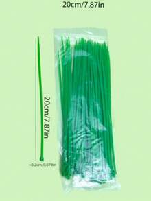 100条/套 园艺扎带，塑料缠绕式植物固定带，便携式园艺电缆扎带，适用于园艺和草坪护理，长度10-20厘米 - A - 查看 11