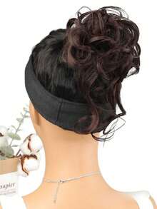 1 Buah Ekstensi Rambut Cepol Berantakan dengan Untaian Keriting, Sanggul Bervolume dan Berantakan untuk Wanita, Gaya Rambut Sehari-hari & Kencan yang Mudah - MultiWarna - View 12