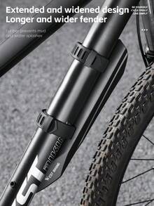 WEST BIKING 1PC Bicycle Extended And Widened Fender Effective Splash Prevention Tough And Durable Cycling Fender Silicone Anti Slip Easy To Clean MTB Road Bike Fenders - Black - View 8
