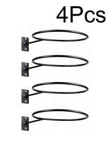 1/2/3/4/5pcs Wall-Mounted Ball Storage Display Rack, Universal Ball Holder, Metal Ball Stand, Black Ball Rack, Suitable For Basketball, Football, Volleyball And Other Ball Sports, Can Store And Display, Wall Decoration, Suitable For Garage, Room, Bedroom, Office, Store, Yard And Other Places, Perfect Gift For Teenagers Or Fathers - Black - View 12