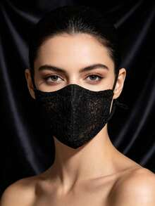 3pcs/1PC Women's Elegant Floral Lace Face Mask, 3D Breathable Fashion Sun Protection Shield, Washable & Reusable Soft Ear Loop Decorative Mask For Daily Outdoor Driving Dating - Multicolor - View 8