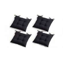 4 paquetes de cojines para asiento de silla Pofidik, 40*40 cm - Extra suaves y cómodos en Turquía - Negro - Ver 2