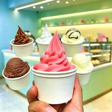 Kue Palsu Realistis Buatan Tangan, Es Krim, Model Makanan Penutup Buatan, Properti Fotografi, Dekorasi Simulasi, Dekorasi Rumah, Pajangan Pesta - Es krim dalam cangkir - View 1