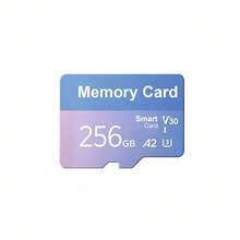 1pc Memory Card 256GB/128GB/64GB/32GB, Small Capacity TF Flash Card, Suitable For Tablet/Camera/Phone/Laptop/Desktop/Car Audio/Game Console/Audio Device - Securely Store Your Files - Blue-purple - View 14