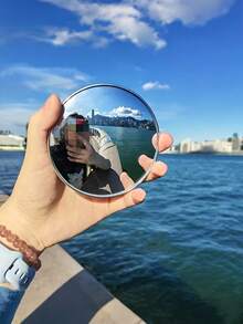 2/1pc Travel Photography Essential - Small Round Mirror For Photography, Available In Large And Small Sizes. It Uses A Convex Lens To Achieve Wide-Angle Shots, Making It A Must-Have Travel Gift For Friends, Selfie Accessory And Portable Equipment - Multicolor - View 8