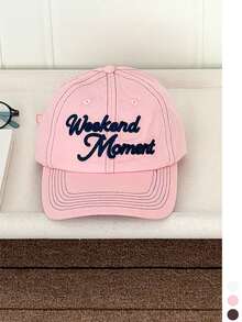 Brown Soft Top Student Personalized Letter Embroidered Minimalist Embroidered College Style Cute Sweet Plaid Baseball Cap Women Spring Summer Thin Long Brim Sun Protection Street Baseball Cap Plaid Baseball Cap American British College Style Unisex Large Head Circumference Sun Protection Sports Baseball Cap - Multicolor - View 10