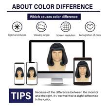 Men's Shoulder-Length Bob Wigs, Men's Full Bangs, Inner Buckle Wigs, Men's Dress-Up Wigs, Cos Wigs, Suitable For All Races, Black Shoulder-Length Bob Wigs, Halloween - Multicolor - View 4