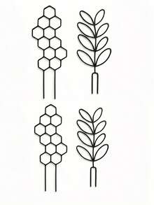 4pcs Creative Green Plant Pot Support, Climbing Frame, Gardening Flower Plant Fixing Rack - Multicolor - View 9