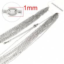 10 Pcs 40+5cm Stainless Steel Chain Necklace, Gold And Silver Available, Suitable For DIY Jewelry Accessories - Yellow Gold - View 10