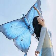 Blue Butterfly Easy-Fly Kite, High-Flying And Beautiful, For Adults, Photography, Autumn, Weifang, Adult Website - Multicolor - View 5