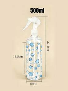 海星與貝殼圖案壓式高壓噴霧瓶，150/300/500ml 化妝水容器，高壓連續自動真空霧化噴霧瓶，透明 PET 可重複填充旅行噴霧瓶，頭髮與臉部噴霧，可重複填充，美髮造型工具，返校季，旅行必需品，教師禮物 - 彩色 - 查看 10