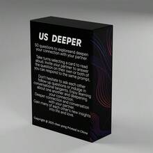 Get To Know Us Deeply: 50 Deep Questions For Couples, Marriage Therapy Tool For Busy Couples, Perfect Gift And Conversation Starter For Anniversaries Valentine's Day, Date Night Game, Romantic Gift For Boyfriend, Girlfriend, Husband, And Wif - Black - View 6