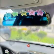 5件裝可愛樹脂透明多色海龜汽車裝飾品，創意汽車內飾裝飾配件，高品質樹脂材質製成，讓您的愛車充滿獨特有趣的氛圍 - 烏龜擺飾 - 查看 1