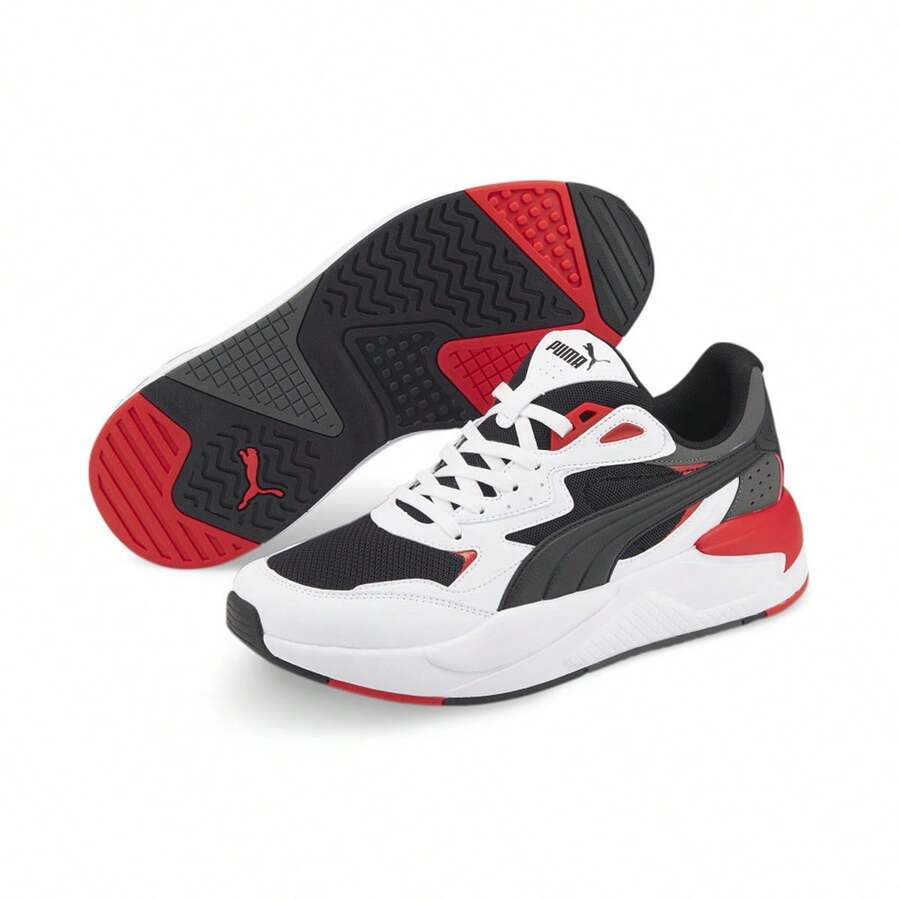 Puma Spring/Summer Unisex Fashion Colorblock Low-Top Retro Casual Sneakers 38463804 - Black - White - Bright Red - Black Gray - View 1