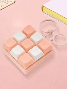 1 Peça Chaveiro Colorido de Alívio de Estresse com Teclado, Pingente de Botão de Teclado 9-em-1 com Clique de Dedo, Charm Criativo de Teclado, Chaveiro de Carro, Charm de Bolsa, Acessório Portátil de Alívio de Estresse, Adequado para Escritório, Escola, Transporte, Viagem - multicolorido - Visão 10