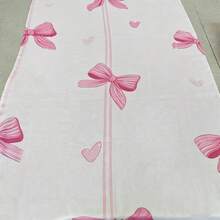 2 buah Tirai Tipis Dekorasi Pita Merah Muda, Dihiasi dengan Pola Pita dan Hati yang Romantis, Desain Garis-garis Merah Muda dan Cetakan 2D yang Serasi. Gaya yang Imut dan Manis, Cocok untuk Kamar Tidur dan Ruang Tamu Anak Perempuan. - MultiWarna - View 10