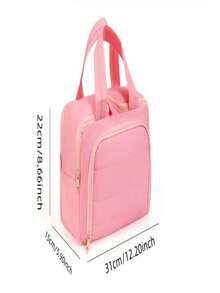 Women's Fashion Minimalist Portable Toiletry Bag, Large Capacity Multi-Compartment Dual Opening Makeup Organizer Bag, Travel Cosmetic Storage Handbag, Suitable For Vacation And Business Trips - Multicolor - View 3