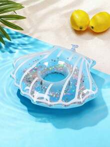 Shiny Shell Inflatable Drink Holder/Floating Mat, Inflatable Drink Holder, Shiny Shell Inflatable Drink Holder, Reusable Shiny Shell Inflatable Drink Holder/Floating Mat, Suitable For Pool Parties, Summer Garden And Swimming Activities, Spa, Fashionable Colorful Spherical Home Party Decoration, Summer Travel Essential - Multiple Styles - View 10
