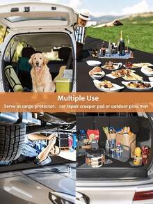 Trunk Mat - Universal, Stylish Houndstooth Pattern - Suitable For Most Cars, SUVs, And Trucks - One-Piece Interior Protection And Outdoor Mat - Durable And Stylish Vehicle Accessory, The Perfect Car Protection Product. - A - View 7
