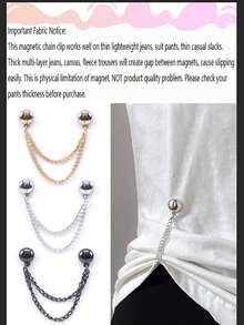 Pants Leg Anti-Drag Adjuster Clips, Magnetic Buckle Detachable Chain Fixator For Pants That Are Too Long - A - View 11