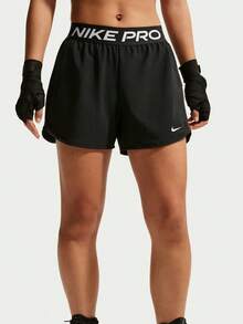 Nike Women's AS W NP 2IN1 SHORT Sports Woven Shorts IR1919-010 - Black - View 1
