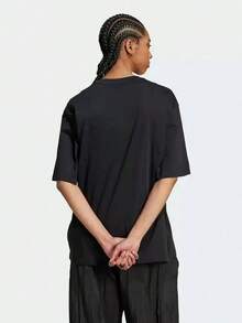 Adidas New ESS BOYFR TEE Women's Casual Sportswear Short-Sleeve Crew Neck T-Shirt - Black - View 3