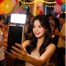 Selfie LED Fill Light, 3 Lighting Modes, Adjustable Brightness, USB Rechargeable, Portable Clip-On, Suitable For Phone Photography Fill Light, Laptop, Tablet, Meeting, Makeup Fill Light Lighting - one-size - View 4