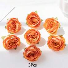 3 Pcs Artificial Roses, Suitable For Wedding Party Decoration, Cake Decoration, Home Living Room Dining Table Decoration, Fake Plants, Autumn Decoration, Room Decoration, Desk Decoration, Garden Decoration And More. - Multicolor - View 16