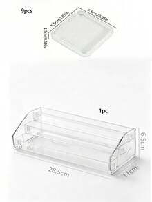 Vowcarol 3/5/7層透明壓克力塗料收納架 透明梯形展示架 適用於手工藝品與美術用品收納 口紅 香水 化妝品 展示架 美甲收納盒 多功能 - 彩色 - 查看 13
