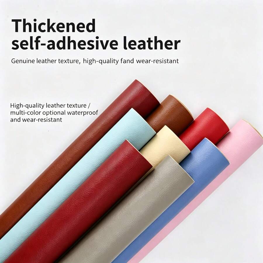 1pc Self-Adhesive PVC Leather Repair Patch, Leather Repair Tape, Suitable For Sofa, Chair, Table, Handbag, Shoes, Motorcycle Seat, Car Seat Cushion Repair, Multi-Functional Sticker - Brown - View 1