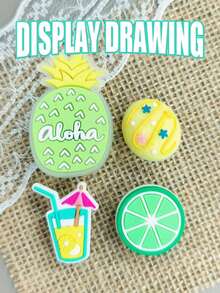 20 Pieces / Sets. Cool Summer Collection Of Shoe Decorations, Suitable For DIY To Make Shoes With Holes. It's An Excellent Gift For Friends. - Green - View 7