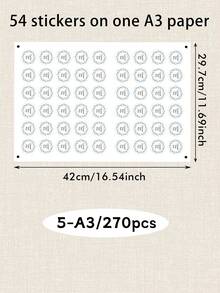 54-540張客製文字花環貼紙，個性化婚禮貼紙，客製文字圓形貼紙，可客製感謝貼紙，姓名標籤貼紙，生日貼紙，生日禮物，派對，禮品袋/禮盒，邀請函，優雅，花冠 - 風格A - 查看 16