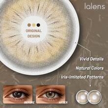 Lalens Sora 棕色漸層圓形隱形眼鏡 1 對 年戴 DIA14.20MM BC8.6MM 完美瞳孔融合設計 超自然融合色調 瞬間亮眼 適合深色與淺色眼睛 小瞳孔友善 柔軟舒適 - Glacier-Brown - 查看 5