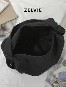 Bolso bandolera de gran capacidad para hombre de unicolor - Multicolor - Ver 5