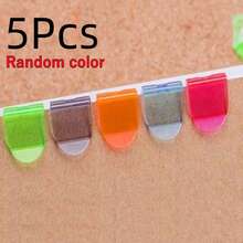 5/10/20/30 piezas Clips de índice de página de plástico multicolor, marcadores de página, etiquetas de notas adhesivas, etiquetas de clasificación de documentos, banderas, marcadores de página transparentes y removibles, útiles escolares y de oficina - Multicolor - Ver 18