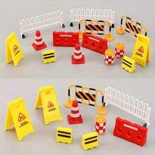 9 pièces Mini Modèle de Panneau de Signalisation Réaliste en Résine, Peint avec Précision, Résistant à la Décoloration, Convient pour les Figurines de 5/9/12cm, Décoration de Scène de Maison de Poupée Miniature de Rue DIY - A - Voir 3