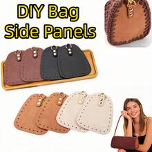 2pcs Woven Bag Side Panels, Pre-Drilled Design, Bag Side Support Pieces, With D-Ring Shoulder Strap Connector, Bag Reinforcement Accessories, Handmade DIY Wallet Materials, DIY Bag Making And Replacement Parts - Multicolor - View 2