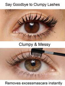 4pcs/Set 3-Head Eyebrow Grooming Comb And Mascara Brush. This Dual-Head Beauty Tool Features Three Different Brush Heads For Grooming Eyebrows, Removing Mascara Clumps, And Shaping And Refining Eyebrow Shape. - Multicolor - View 8
