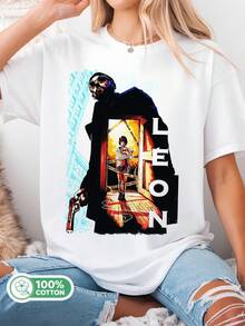 Leon: The Professional Mathilda Der Profi Cult Jean Reno Portman Film Assassin Retro Gamer Cult Meme Film Music Original Gift T-Shirt C7248.. - 白色 - 查看 1