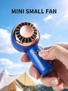 AOYI 1pc Rechargeable Digital Display Portable Handheld 100-Speed Adjustable Mini USB Charging Fan - Multicolor - View 2