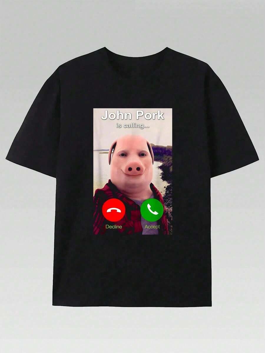 Men T-Shirts - 黑色 - 查看 1