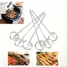 Rak Tusuk Sate Vertikal Logam, Rak Tusuk Sate Mini untuk Air Fryer, Aksesori Air Fryer dan BBQ dari Baja Tahan Karat - Rak Tusuk Sate Vertikal, Cocok untuk Buah dan Daging, Pesta BBQ di Luar Ruangan, Perlengkapan Liburan Penting - MultiWarna - View 7
