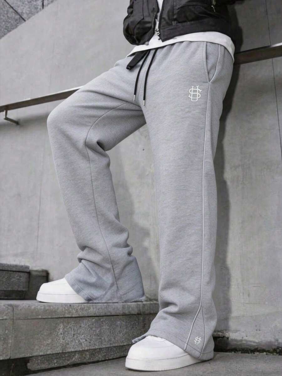 Men's Autumn Casual Outdoor Multi-Pocket Cargo Pants, Fashionable Minimalist Daily Sports Leisure Pants Fall - Grey - View 1