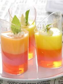 60ml 90ml 100ml 150ml Clear Slanted Dessert Cups, Mini Plastic Mousse Pudding Cups, Parfait Yogurt Containers, Suitable For Jelly, Ice Cream, Fruit, Cake, Snack Appetizer Service Cups, Wedding, Birthday Party, Catering, Buffet Dessert Display - Multicolor - View 7