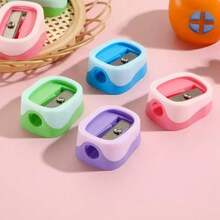 4-Piece Colored Pencil Sharpener Set | Creative Multi-Color Design, Ergonomic, Comfortable Grip | Perfect Companion For Work And Study | Stationery Inspired By Artist's Palette | Gift To Inspire Students | Add A Splash Of Color To Your Desk - A - View 2