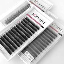 FOXYMEI Ekstensi Bulu Mata Camellia Efek 3D Multi-Layer LC/LD Gaya Wild Volume 8-15mm Tipis & Lembut Ketebalan 0,07mm Kipas Bulu Mata Siap Pakai Auto-Bloom dalam Baki Campuran Ramah untuk Pemula Gaya Suasana Liburan Salon - LD - View 7
