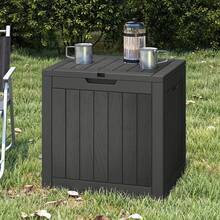 31 Gallon Weatherproof Resin Deck Box, Lockable Outdoor Storage Container, Heavy-Duty Patio Organizer For Cushions, Garden Tools, Poolside Supplies And Sports Gear, Black - Black - View 5