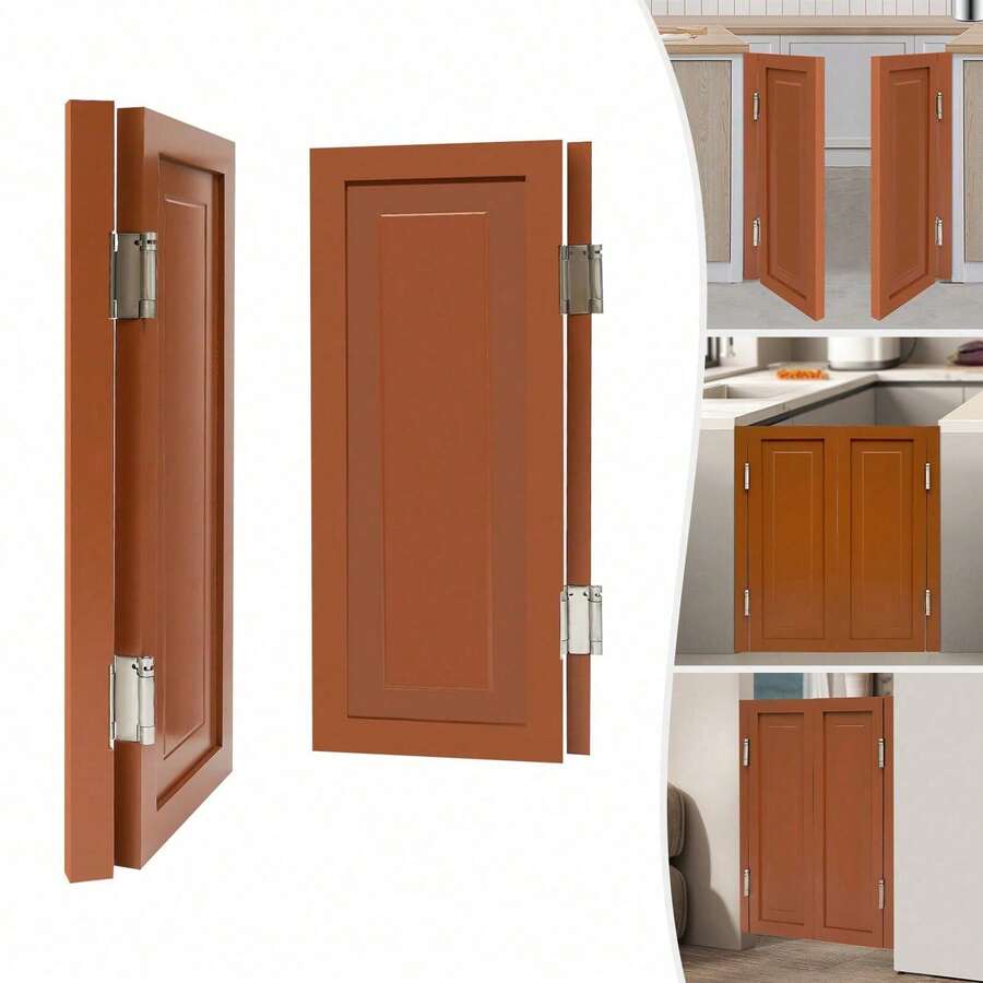 Wall Mount Partition Single Door, Fence Door For Stairs, Passageway Dividing Door ,For Cafés, Bars,Clubs, Living Rooms, Balconies, Terraces - Brown - View 1