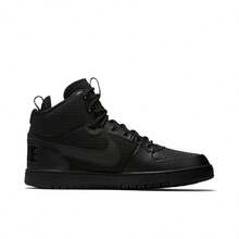 Nike Court Borough Mid Classic Leather Casual Comfortable Versatile Fit Mid-Top Sneakers For Men - Black - View 7
