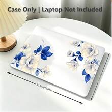 1件裝 藍白花卉 UV 印花筆電保護套，極簡輕量耐用保護殼，適用於 MacBook Air Pro 13.3 13.6 14.2 15.3 16.2 吋，適用於 13 吋 Neo 筆電保護殼 A3404 機型 - 查看 4